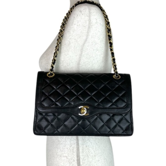 CHANEL Paris Limited Edition Double flap quilted lambskin bag - Picture 1 of 7